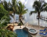 Pool and dock from covered porch